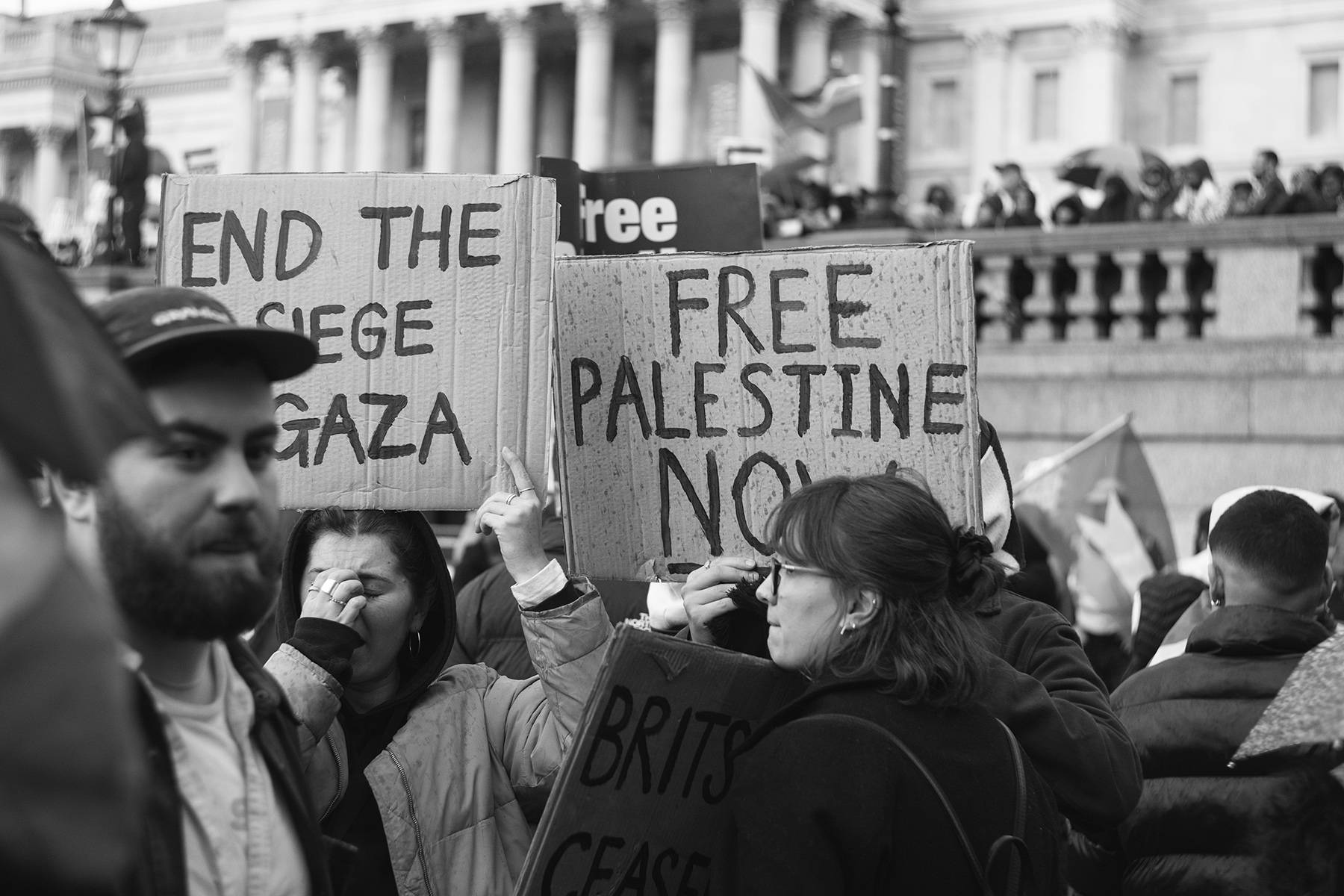 Street photograph by Athanasios Pappas during peace demonstrations for Palestine. 6th of series